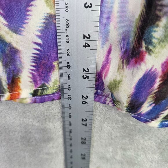 Womens Cabi Multicolor Feather Print Sleeveless Top V-Neck 100% Polyester S - Picture 6 of 8